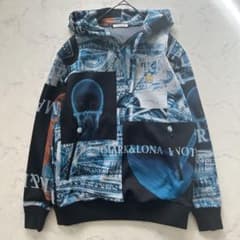 完売品 マークアンドロナ 2021年 パーカー ブルゾン 総柄 プルオーバー