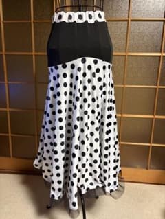 社交ダンス用スカート 水玉模様 フレアスカート - メルカリ