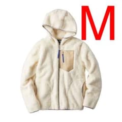 新品　ワークマン　防風ダブルボアフーディー　M　アイボリーのサムネイル