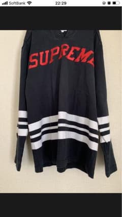 SUPREME フード付きパーカー 黒のサムネイル