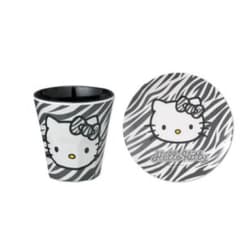 ハローキティ ゼブラ柄 メラミンプレート メラミンコップ - メルカリ