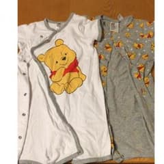 H&M プーさん ロンパース 白 グレー セットのサムネイル