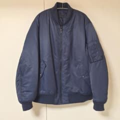 UNIQLO ユニクロ MA-1 ブルゾン ネイビー ゆったりサイズ