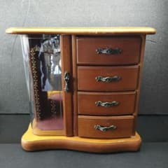 昭和レトロジュエリーボックスオルゴール愛の讃歌 匿名配送】宝石箱 昭和レトロ ジュエリーボックスオルゴール 愛の讃歌