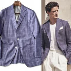 CARUSO カルーゾ テーラード ジャケット パープル 紫 50 XL程 CARUSO カルーゾ テーラード ジャケット パープル 紫 50 XL程