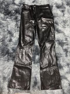 極美品 XL 希少 クロコ型押し レザー フレアパンツ パンク ジップ地雷Y2K 極美品 XL 希少 クロコ型押し レザー フレアパンツ パンク ジップ地雷