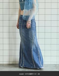 24AW MAISON SPECIAL セルロースデニムマキシスカー　36 MAISON SPECIAL セルロースデニムマキシスカート - メルカリ