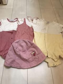 ファミリアロンパース 70size3枚セット　帽子オマケ付きのサムネイル
