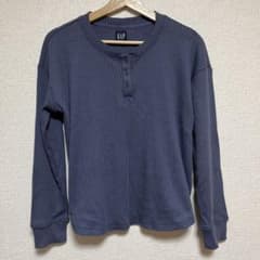GAP ヘンリーネック 長袖カットソー ネイビー XSのサムネイル