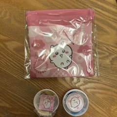 ちいかわ くら寿司 コラボ 巾着 マグネット 缶バッジセットのサムネイル