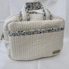 【ハンドメイド】ヌビ×リバティポーチ　オムツポーチ　トラベルポーチ　メイクポーチのサムネイル