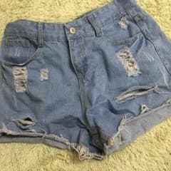 ハードクラッシュダメージデニム     ショートパンツのサムネイル