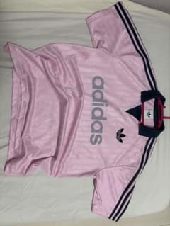 adidas Originals 半袖ポロシャツ ピンク JサイズMのサムネイル