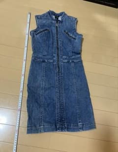 GUESS デニム ノースリーブ ミニワンピース