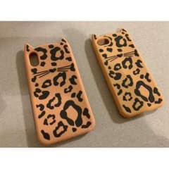 数量限定【実画像あり】ネコ耳 ヒョウ柄  iPhoneケースのサムネイル