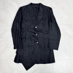 コムデギャルソン レイヤード 変形 ドッキング ロングシャツ テーラード 麻 コムデギャルソン レイヤード 変形 ドッキング ロングシャツ