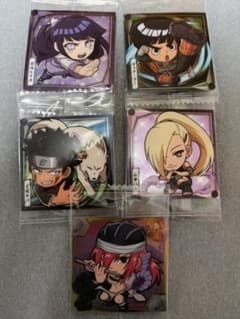 NARUTO ウエハース シール ヒナタ、ロックリー、イノ、キバ、タユヤ 全5枚のサムネイル