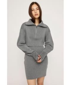 値下げ‼️SLY ニットワンピセットアップ ZIPUP 2P ショートワンピースのサムネイル