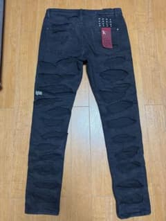 Ksubiブラックスキニーデニム 34サイズ ダメージ加工 - メルカリ