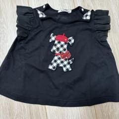 familiar ファミリア 犬モチーフ Tシャツ ブラックのサムネイル