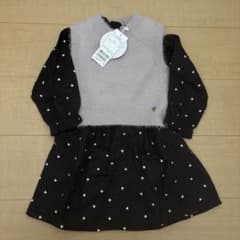 【新品タグ付き】Petit main/ベスト付き長袖ワンピースのサムネイル