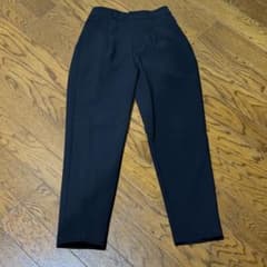 GU タックテーパードパンツ ブラック S