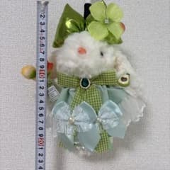 ガルルうさぎ ラッピ ぬいぐるみ マスコット 大きめバッグチャーム グリーンのサムネイル