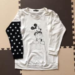 授乳服　ミッキー　ダブルチャック　長袖　綿100%のサムネイル