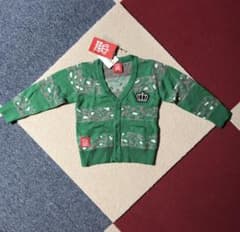 ★新品タグ★BABY DOLL ベビードール ヒョウ柄ボーダーカーディガン 80のサムネイル