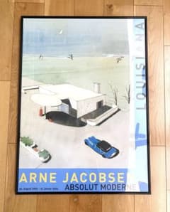 北欧 Arne Jacobsenアルネ・ヤコブセン ポスター 青 - メルカリ