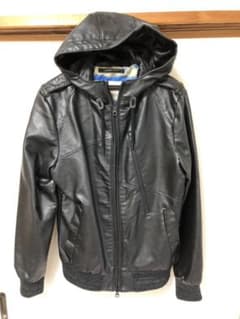 VOLCOMボルコム レザー調フードジャケットのサムネイル