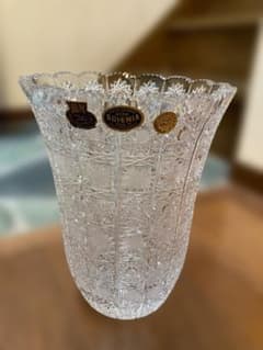 BOHEMIA ボヘミアクリスタル 花瓶 500PK チェコスロバキア 25cm - メルカリ