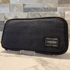 美品 PORTER ポーター ドローイング 長財布 ラウンドジップ 現行タグ