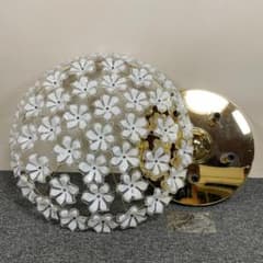 希少 キシマ YKC-6797 ガラスフラワー シャンデリア 5灯 ゴールド 希少 キシマ YKC-6797 ガラスフラワー シャンデリア 5灯 ゴールド
