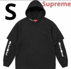 Supreme】Layered Hooded L/STop Black24SS - メルカリ