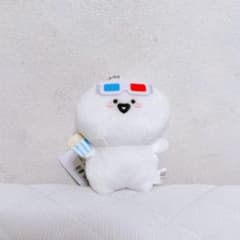 문구와 함께 영화관 마스코트 키 체인 봉제인형