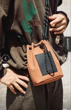 で*ん様 値下げ【美品】niko and…／パラコード巾着ミニショルダーバッグのサムネイル