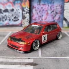 ホットウィールカスタム ホンダ シビック EG6 環状 d深リム トミカ改造