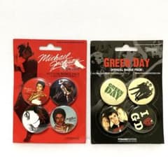 マイケルジャクソン ・GREEN DAY 缶バッチ 缶バッジ - メルカリ