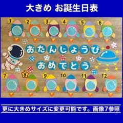 ★裕颯大★ページ 大きめ お誕生日表｜ロケット｜保育壁面 ｜壁面飾り m72802920778_1.jpg?1774600932