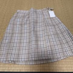 値下げ中　160サイズ 新品　チェック柄 スカート キュロットのサムネイル