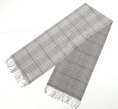 バーバリー スコットランド製 カシミヤ100% ノバチェック ツートン