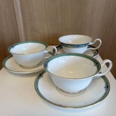 未使用　ウェッジウッド　黒壺　黒壷　3客セット　カーゾン　ジェイドのサムネイル