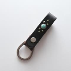 HTC × スタンダードカリフォルニア レザー キーホルダー ターコイズ
