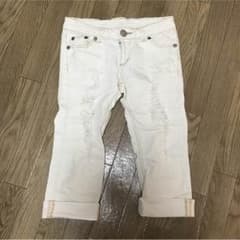白 ダメージ デニムのサムネイル