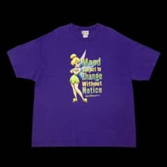 90s Disney ティンカー ベル セントマイケル 元ネタ ビンテージT 紫 90s Disney ティンカー ベル セントマイケル 元ネタ ビンテージT 紫