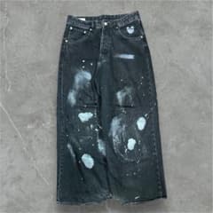Zara extra buggy denim w30 リメイク品のサムネイル