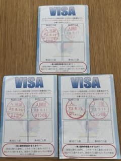 【値引きしました♬】ロマンの森共和国VISA 入国無料　3枚のサムネイル