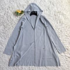 未使用級♡フォクシー ロングフーディーカーディガン ライトブルー 40 プレート m72849081084_1.jpg?1771659286