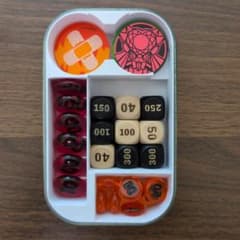 ポケカ　ダメカンケース仕切り 海外 tin缶 用 収納 オレンジ【全9色】のサムネイル